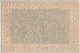 9x12 hand knotted Ziegler wool rug in blue and ivory - Oriental Ziegler Estefana