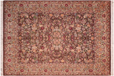 handmade Traditional Gullrook Brown Beige Hand Knotted RECTANGLE 100% WOOL area rug 8x11