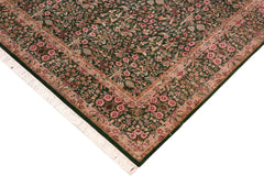 handmade Transitional Gulshan Green Gold Hand Knotted RECTANGLE 100% WOOL area rug 8x10