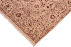 handmade Traditional Kirman Beige Brown Hand Knotted RECTANGLE 100% WOOL area rug 8x10