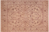 handmade Traditional Kirman Beige Brown Hand Knotted RECTANGLE 100% WOOL area rug 8x10