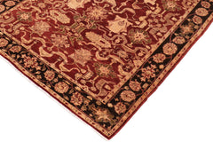 handmade Traditional Kafkaz Red Black Hand Knotted RECTANGLE 100% WOOL area rug 6x9
