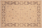 6x8 hand knotted Ziegler wool rug in tan and brown - Chic Ziegler Domenica