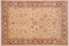 handmade Traditional Kafkaz Gold Red Hand Knotted RECTANGLE 100% WOOL area rug 6x9