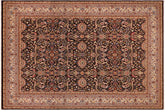 handmade Transitional Kafkaz Brown Tan Hand Knotted RECTANGLE 100% WOOL area rug 9x12