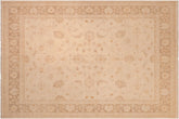8x10 hand knotted Ziegler wool rug in beige and brown - Chic Ziegler Anika