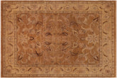 8x9 hand knotted vintage Lavastone low pile wool rug in copper and tan - Lavastone Regan
