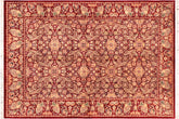 handmade Transitional Doop Red Gold Hand Knotted RECTANGLE 100% WOOL area rug 6x9