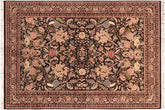 handmade Traditional Nagi Black Pink Hand Knotted RECTANGLE 100% WOOL area rug 6x9