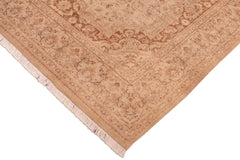 handmade Traditional Kashan Tan Brown Hand Knotted RECTANGLE 100% WOOL area rug 8x10