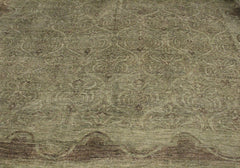 handmade Over Dyed Over Dyed Teal Green Red Hand Knotted RECTANGLE 100% WOOL area rug 8' x 10'