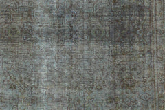 handmade Modern Vintage Blue Brown Hand Knotted RECTANGLE 100% WOOL area rug 8' x 11'