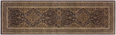 3x11 hand knotted Turkish wool runner in brown and gray - Istanbul Mitsue