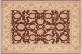 8x10 hand knotted transitional wool rug in brown and beige - Bohemian Jenette