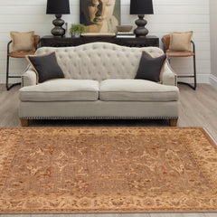 handmade Traditional Kafkaz Gray Tan Hand Knotted RECTANGLE 100% WOOL area rug 8x10