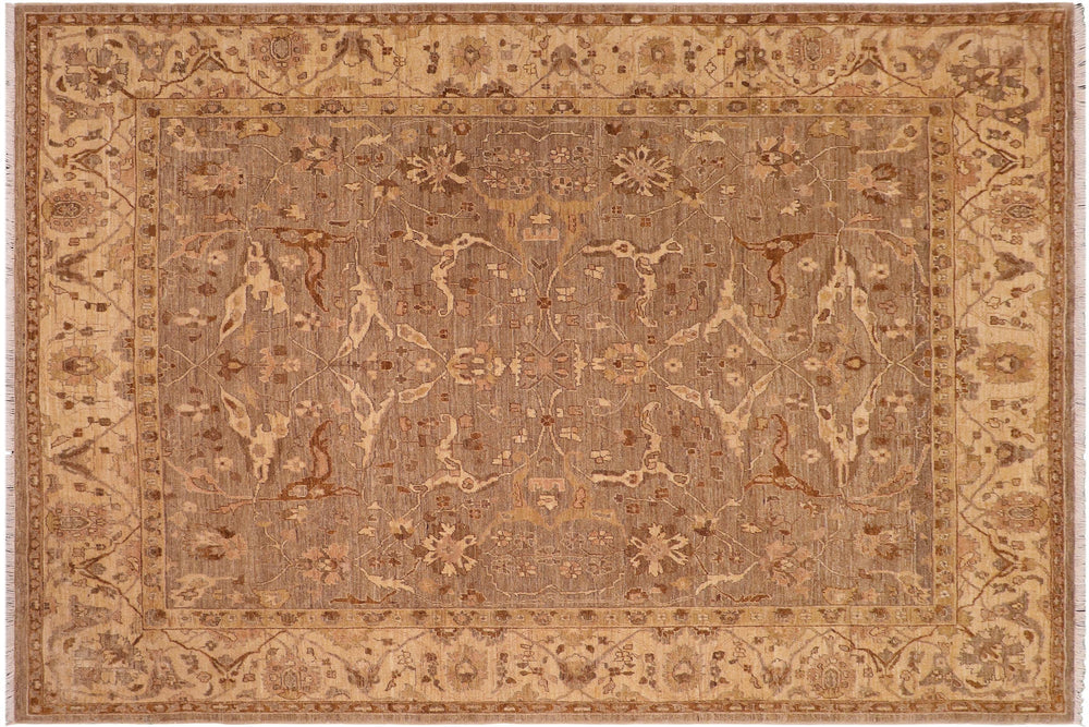 handmade Traditional Kafkaz Gray Tan Hand Knotted RECTANGLE 100% WOOL area rug 8x10