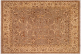 8x10 hand knotted Ziegler wool rug in gray and tan - Oriental Ziegler Lewis