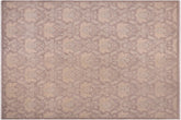 9x11 hand knotted modern wool rug in brown and gray - Modern Lavone