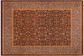 8x10 hand knotted Persian rug in brown and blue - Istanbul Debbi