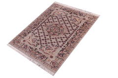 handmade Traditional Gray Blue Hand Knotted RECTANGLE 100% WOOL area rug 3x4