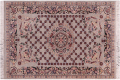 handmade Traditional Gray Blue Hand Knotted RECTANGLE 100% WOOL area rug 3x4
