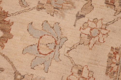 handmade Transitional Kafkaz Tan Brown Hand Knotted RECTANGLE 100% WOOL area rug 8' x 10'