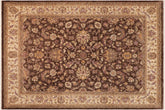 8x10 hand knotted Ziegler wool rug in brown and beige - Bohemian Ziegler Patrina