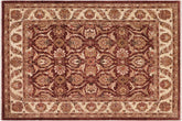 8x10 hand knotted Ziegler wool rug in brown and ivory - Chic Ziegler Ghislain