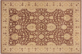 10x14 hand knotted Ziegler wool rug in brown and tan - Oriental Ziegler Joselyn