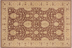 handmade Traditional Kafkaz Brown Tan Hand Knotted RECTANGLE 100% WOOL area rug 10x14