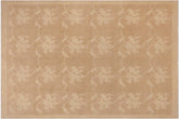 9x11 hand knotted modern wool rug in brown and beige - Modern Jenell