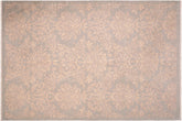6x9 hand knotted modern wool rug in green and tan - Modern Sun-Faded Ardella