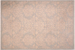 handmade Modern Kotan Green Tan Hand Knotted RECTANGLE 100% WOOL area rug 6' x 9'