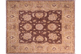 handmade Traditional Kafkaz Brown Lt. Green Hand Knotted SQUARE 100% WOOL area rug 6x6