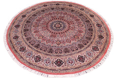 handmade Traditional Bakhtair Pink Beige Hand Knotted ROUND 100% WOOL area rug 10'x10'