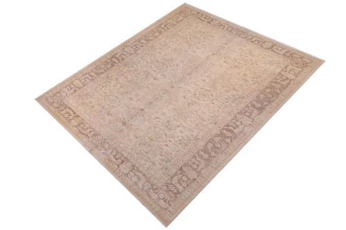 handmade Transitional Kafkaz Lt. Tan Lt. Brown Hand Knotted RECTANGLE 100% WOOL area rug 10' x 15'