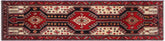 handmade Traditional Hamadan Red Blue Hand Knotted RUNNER 100% WOOL area rug 3 x 11