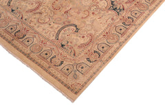 handmade Transitional Ivory Ivory Hand Knotted RECTANGLE 100% WOOL area rug 8x10