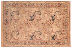 handmade Transitional Ivory Ivory Hand Knotted RECTANGLE 100% WOOL area rug 8x10