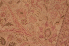 handmade Transitional Lahore Tan Green Hand Knotted RECTANGLE 100% WOOL area rug 8' x 10'