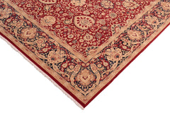 handmade Transitional Anmol Agra Red Blue Hand Knotted RECTANGLE 100% WOOL area rug 8x10