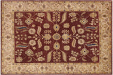 9x11 hand knotted Ziegler wool rug in sienna and tan - Bohemian Ziegler Annabell