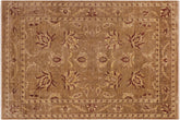 9x12 hand knotted transitional wool rug in taupe and beige - Bohemian Macy