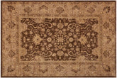 9x12 hand knotted Ziegler wool rug in brown and tan - Chic Ziegler Emiko