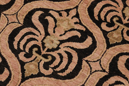 handmade Transitional Kafkaz Brown Tan Hand Knotted RECTANGLE 100% WOOL area rug 9' x 12'