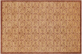 9x12 hand knotted transitional wool rug in tan and brown - Bohemian Merna