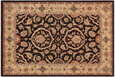 9x12 hand knotted Ziegler wool rug in brown and tan - Classic Ziegler Dorathy