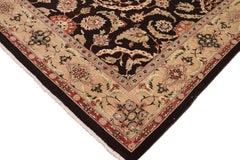 handmade Traditional Kafkaz Brown Tan Hand Knotted RECTANGLE 100% WOOL area rug 9x12