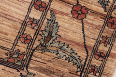 handmade Modern Gabbeh Beige Rust Hand Knotted RECTANGLE 100% WOOL area rug 6' x 9'