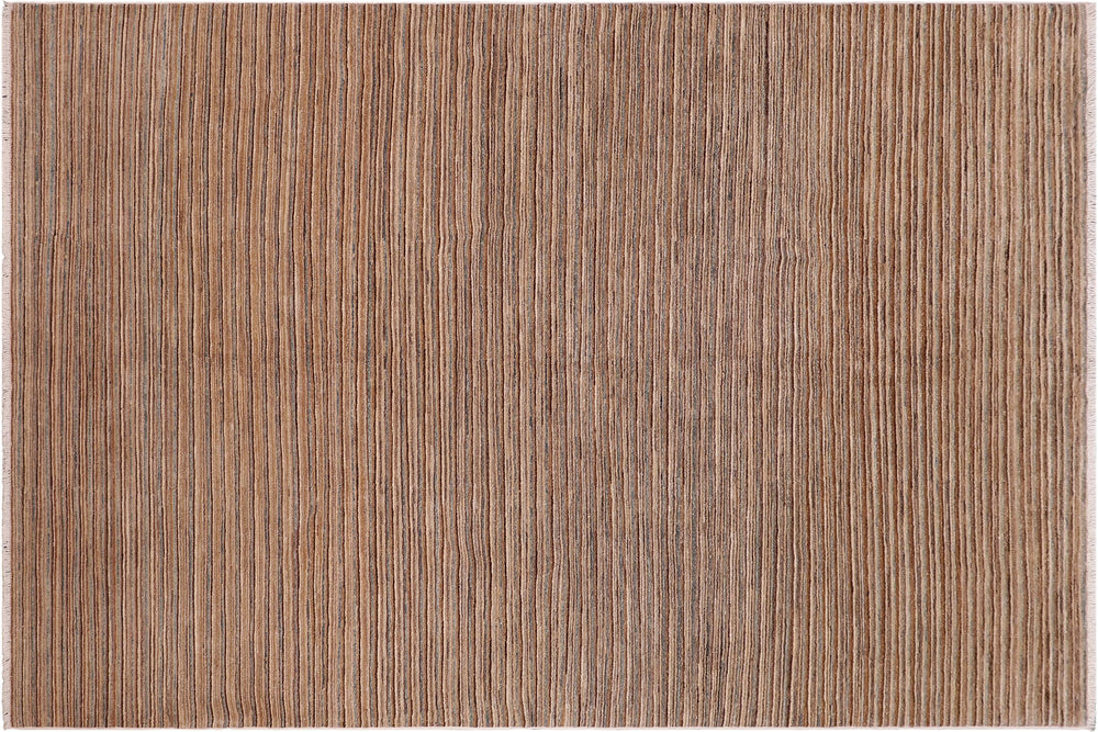 handmade Modern Gabbeh Beige Rust Hand Knotted RECTANGLE 100% WOOL area rug 6' x 9'